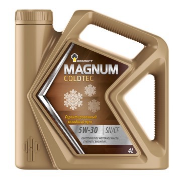 Моторное масло ROSNEFT MAGNUM COLDTEC 5W40, 4л